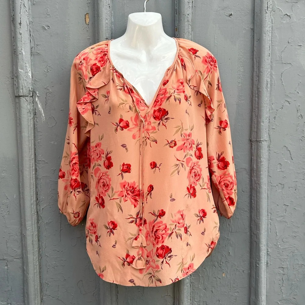 Rebecca Taylor Silk  Floral Blouse, size 0
